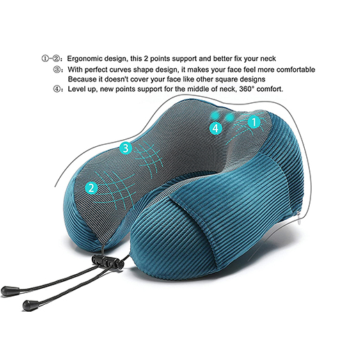 Travel Neck Pillows With Memory Foam 