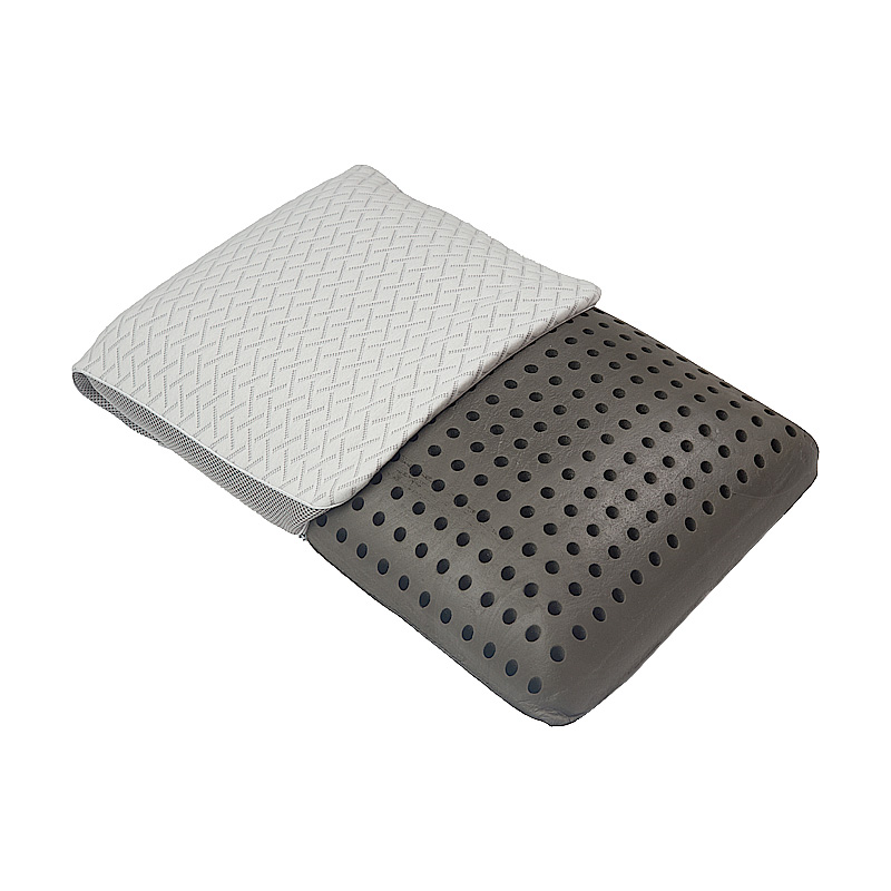 Bamboo Charcoal Gel Infused Memory Foam Pillow with Holes 